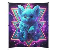 Luce Viola Fantasia Koala Tenda da Spiaggia Facile da Montare,Parasole per Campeggio con Sacchi di Sabbia,Palette e Picchetti Ideale per Picnic