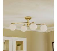 Lucea Plafoniera Bumerang, oro, a 4 luci Lucea