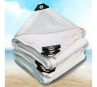 LUCEAE Nettina Indigi， 90% Di Tessuto Ombre 2X2,5 M 3X3,5M 4X4,5 M Di Classio da Sole Resistente All'Esterno per Esterno per il Cortile Del Balcpergolato da Giardino/White/4 * 5M