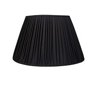 LUCECLASS | cappello paralume paraluce colore NERO di ricambio per lampada tondo nuovo in tessuto pregiato plissè plissettato. Per hotel, alberghi. (30 cm attacco E27)