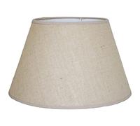 LUCECLASS | cappello paralume paraluce per lampada tondo nuovo in tessuto JUTA marrone chiaro stoffa fatto a mano Made in Italy cucito a mano (DIAM.25 ATTACCO E14)