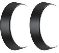 Luceco Eco Lampada LED Bulkhead da Esterno, Illuminazione Decorativa per Esterni, Rotonda, Nera, IP54, 10W, 700lm, 4000K, EBER10S40 (Confezione da 2)