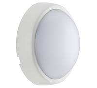 Luceco LED Eco Mini Paratia Esterna Rotonda, Nero/Bianco, 16 cm, 5.5 Watt