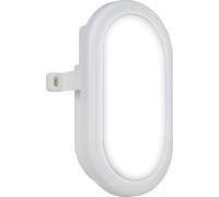 Luceco LED Lampada Exterior da Parete 5,5W, Illuminazione IP54 Impermeabile, Ovale Luce Nero da Esterno per Jardin, Giardino, Terrazza