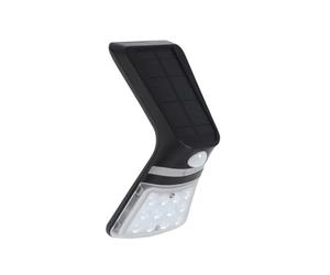 Luceco Luce Solare LED, Lampada da Esterno, Luci IP44 Impermeabile con Sensore di Moviment, Faretti per Giardino, Nero