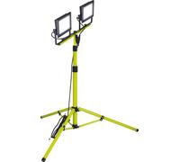 Luceco Treppiede LED a Doppia Testa da Lavoro, Sottile, Regolabile, Multiposizione, Pieghevole, Cavo da 3m, Resistente alle Intemperie, Nero/Verde, IP65, 2 × 30W, 4800lm, 5000K, EFLDTT30B50