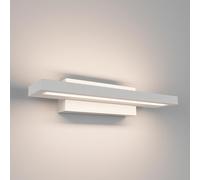 LuceConcept Applique da Parete Interno LED 25W 4.400 lumen Luce Calda 3000K Corpo in Alluminio e Corian® - Lampada da interno di Lusso per Arredo Moderno ed Elegante Made In Italy (Bianco)