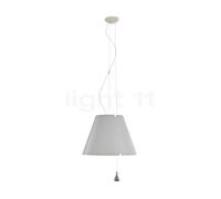 Luceplan Costanza Lampada a sospensione, paralume bianco nebbia - ø40 cm - corda di trazione