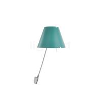 Luceplan Costanza Lampada da parete, paralume verde acqua - non regolabile - con interruttore