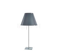 Luceplan Costanza Lampada da tavolo, paralume grigio beton/telaio alluminio - non regolabile - con interruttore