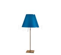 Luceplan Costanza Lampada da tavolo, paralume petrolio/telaio ottone - telescopio - con dimmer