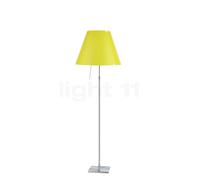 Luceplan Costanza Lampada da terra, paralume giallo canarino/telaio alluminio - regolabile in altezza - con interruttore - ø40 cm - H.160 cm