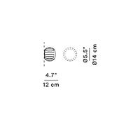 Luceplan Lita - lampada da parete / soffitto - design David Dolcini