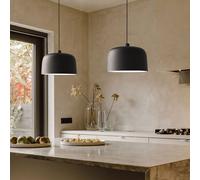 Luceplan Zile, lampada a sospensione nera opaca, Ø 40 cm Luceplan