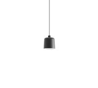Luceplan lampada a sospensione Zile nero opaco, Ø 20 cm Luceplan