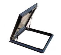 Lucernari a Ventilazione Manuale Personalizzabili per Loft e verande, Realizzati in Vetro temperato e Alluminio, con Una Finestra sul Tetto Nera di 33,5 x 19,7 Pollici, Che garantisce ventil