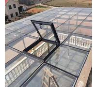 Lucernario con accesso al tetto in lega di alluminio e temperato s perfetto per soffitte cantine Sun Rooms65 x 50 cm (25,7 x 19,7 pollici) Migliora la luce naturale