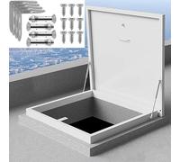 Lucernario con botola di Accesso al Tetto - Coperchio per Finestra di Uscita di Sicurezza per soffitta/Cantina, 76x66 cm, Coperchio per tombino per vicoli della Cantina,
