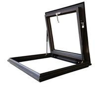 Lucernario da Tetto con Vetro Temperato a Doppio Strato,Telaio in Lega di Alluminio,Adatto a tetti, soffitte, scantinati,Grigio,70×50cm