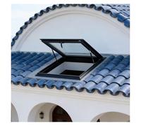 Lucernario da Tetto Lucernario Piano con Ventilazione e Vetro Temperato Utilizzati per Lucernari Scantinati, Lucernari Corridoi e Lucernari Mansarde(90x90)