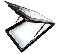 Lucernario da tetto, Terrazza di ventilazione con vista Copertura for finestra con doppio vetro temperato Veranda impermeabile Porta di accesso sicura al tetto for illuminazione(55x95cm/21.7x37.4in)