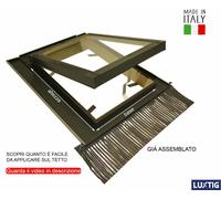 Lucernario Finestra da Tetto Skylight - Made in Italy In Legno + Alluminio