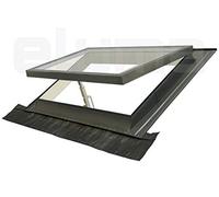 Lucernario, Finestra per tetto CLASSIC VASISTAS | Doppio vetro | Accesso al tetto | Made in Italy (55x45 Base x Altezza)