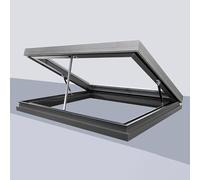 Lucernario in lega di alluminio per soffitte corridoi e gas - Supporto idraulico cavo temperato s inclinato e piano tetto illuminazione (60 x 100 cm)