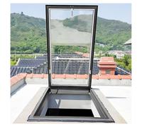 Lucernario per Seminterrato, L*W 55x95cm Finestra per Lucernario per Tetto Piano, 50 60 70 80 90 100cm Finestra di Osservazione del Tetto per la Soffitta, la Sala da Sole, Grigio