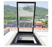 Lucernario per Seminterrato, L*W 65x50cm Finestra per Lucernario per Tetto Piano, 50 60 70 80 90 100cm Finestra di Osservazione del Tetto per la Soffitta, la Sala da Sole, Nero