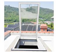 Lucernario per Seminterrato, L*W 70x55cm Finestra per Lucernario per Tetto Piano, 50 60 70 80 90 100cm Finestra di Osservazione del Tetto per la Soffitta, la Sala da Sole, Bianco