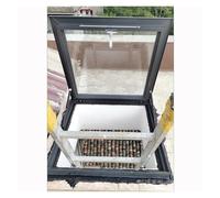 Lucernario per Tetto Antipioggia, Lucernario per Veranda Vetro Sicuro, Lucernario Trasparente Illuminazione Naturale, Vetro Temperato A Doppio Strato per Soffitta, Cantina, Veranda(450X450mm)