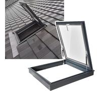 Lucernario per tetto, con doppio strato in vetro temperato, impermeabile, per soffitte, cantine, verande e capannoni (55,9 x 78,7 cm) con kit di viti