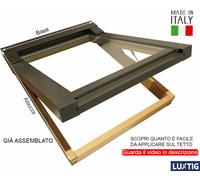 Lucernario per Tetto Finestra UPivot Legno Alluminio Apertura Vasistas