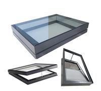 Lucernario per tetto, finestre per tetti in alluminio resistenti con zanzariera e parasole, vetro temperato da 1,06", lucernari impermeabili per mansarde, garage, scantinati LxW19.69x33.46in