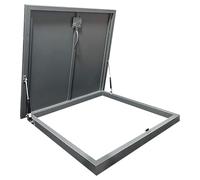 Lucernario per Tetto per Case Finestra per Lucernari Interamente in Lega di Alluminio Chiusino di Accesso Al Tetto per Tetti, Soffitte, Terrazze e Scantinati(Gray,WxH 82x82cm/32.3x32.3in)