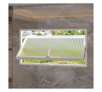 Lucernario Rettangolare Girevole Finestra di Ventilazione Incassata con Maniglia Bloccabile Telaio in Lega Alluminio Bianco/nero Ricambio for Bagni Cucine Case Scantinati(Whit-A,90X40CM/35.4X15.7”)
