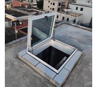 lucernario sul tetto Finestra sul tetto con cornice bianca e doppio vetro duro, Personalizzabile Finestra di emergenza per cantina/pavimento del tetto, Per fabbrica/casa/hotel(25x27in(64x69cm))