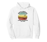 Lucerne Svizzera Skyline Souvenir Bridge Cappella Uomo Donna Felpa con Cappuccio