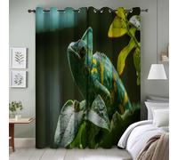 Lucertola Che Cambia Colore Tende Oscuranti 2 Pezzi 140x270 cm, Insetti Isolamento Termico e Acustico, con Occhielli, per Camera da Letto e Soggiorno