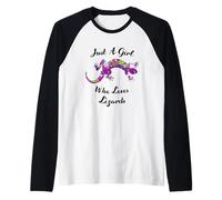 Lucertola Just A Girl Who Loves Lizards Outfit Lizard Lover Maglia con Maniche Raglan