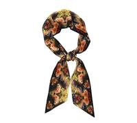 Lucertola nella giungla Elegante sciarpa di raso da donna Sciarpa alla moda morbida e lucida con stampa all-over Versatile da indossare come fascia per capelli o cravatta per appuntamenti e foto di