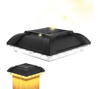 Luces Solares De Poste De Valla Brillante - Luces Solares Para Poste De | Paquete De Solares De Llama Para Outdoor | Tapa Solar Para Postes | Iluminación Exterior Impermeabile,Suministros De Jardín