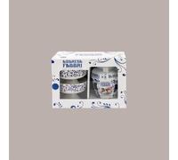 Lucgel 600 g Couvette Amarena in Latta con 2 Coppette in Ceramica Decorate Fabbri