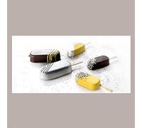 Lucgel Bastoncini Mini in Legno di Faggio per Stecchi Gelato, 72mm x 8mm, 500 Pezzi, Punta Arrotondata