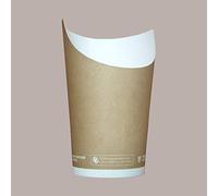 Lucgel Bicchiere Porta Patatine Fritti Crocchette Maxi in Carta Avana Bio 85H145mm - 100 pezzi -