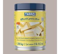 Lucgel Cioccolato Bianco Preparato in Pasta ideale per Gelato Dolci Delipaste Fabbri - 1,2 Kg -