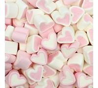Lucgel Marshmallow a Cuore Bianco e Rosa al Gusto Vaniglia - 1 Kg -