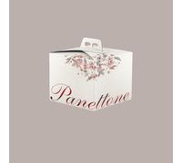 Lucgel Scatola Quadrello Grafica Idea Rosso Porta Panettone Basso in Carta 21x21x22 cm -10 Pezzi -