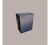 Lucgel Scatola Valigetta Porta Dolce Panettone e Bottiglia in Carta Nero Grafica Stelle Oro Segreto 280x200H350mm - 10 pezzi -